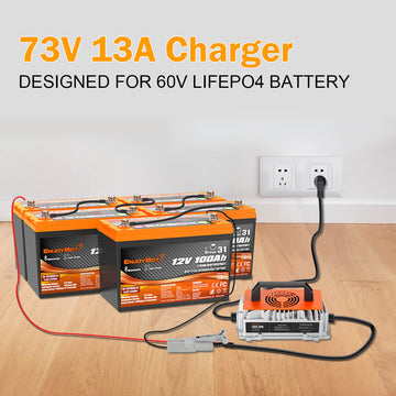 Enjoybot 73V 13A Mountable LiFePO4 Lithium Battery Charger For 60V Golf Carts
